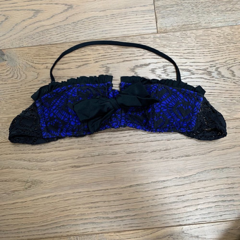 Betsey Johnson Love Lace Crochet Matching Bikini Set - Picture 8 of 16
